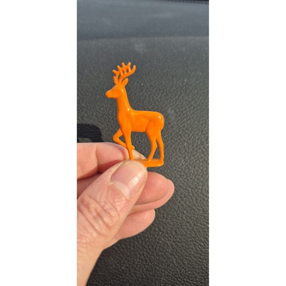 1953 Premium Cracker Jack Prize Alphabet Animal Stand Up Deer NOSCO Toy EUC
